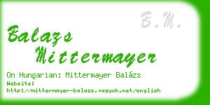balazs mittermayer business card