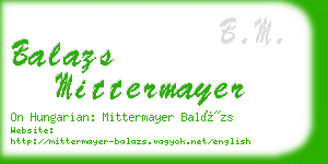 balazs mittermayer business card